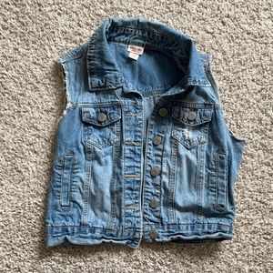 Blue denim vest
